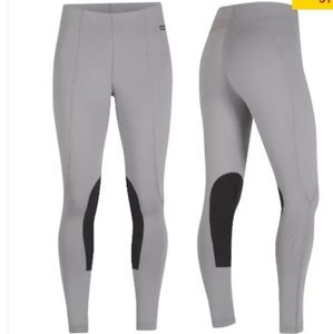 Kerrits Flow Rise Knee Patch Performance Tights Sterling Gray szS  BinM